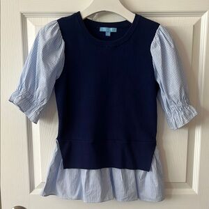 DRAPER JAMES RSVP Mock Sweater Vest and Blouse